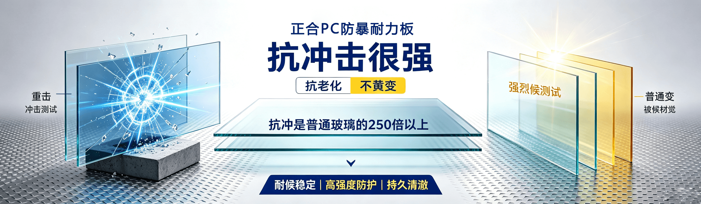 بولي كربونات Zhenghe · مقاومة عالية للصدمات · تحمل خارجي · حماية · شفافية